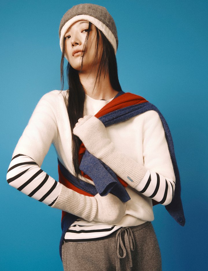 [에르흐스] 캐시미어 100% 쇼트슬리브 니트 8종 (택1)