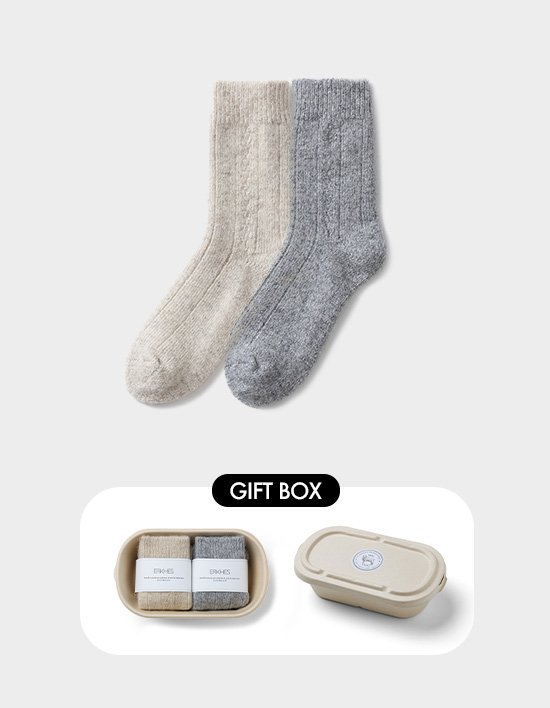 [에르흐스] 울양말 100% 아일렛 2P 세트