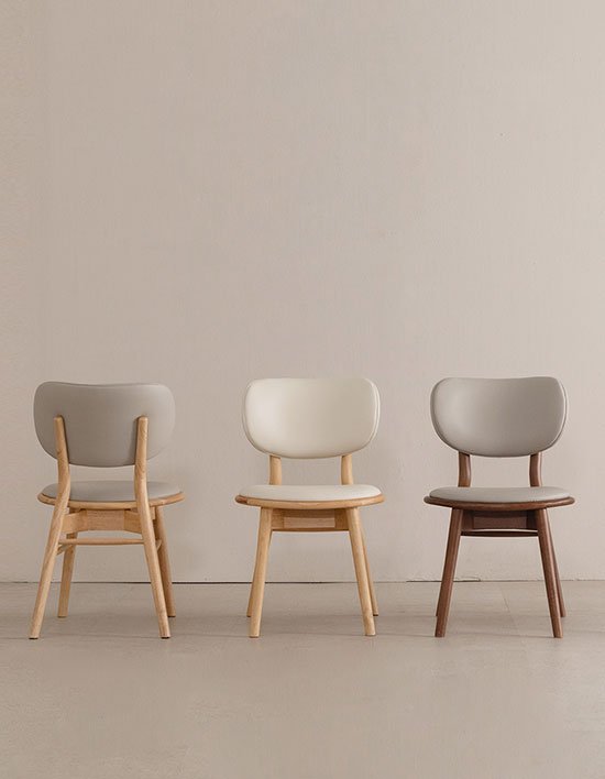 [라움에스알] 카이 쿠션 원목체어 인테리어 카페의자