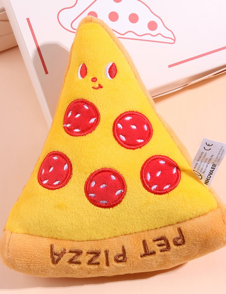 [정글몬스터] 강아지 피자 삑삑이 장난감 (1개입)