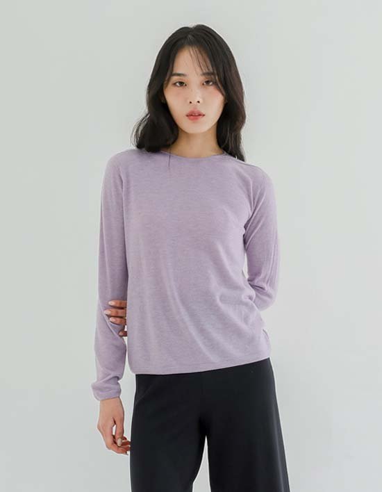 [세컨스킨 3D니트 베이직 라운드 풀오버 3종 (택1)