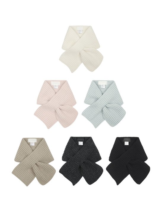 [세컨스킨] 울 캐시미어 쁘띠 머플러 6종 (택1)