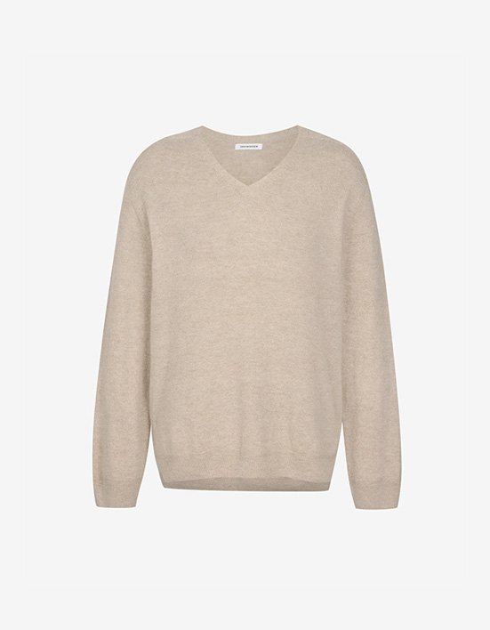 [세컨스킨] 홀가먼트 울캐시 V 넥 니트 1종