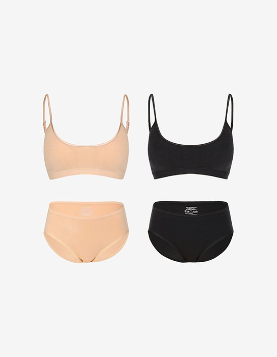 [세컨스킨] 수피마코튼 캐미 브라팬티 세트 2종(택1)