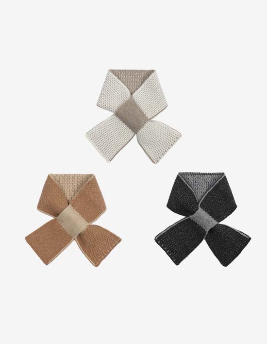 [세컨스킨] 3D니트 자카드 쁘띠 머플러 3종 (택1)