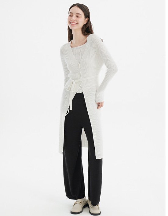 [세컨스킨] 3D 홀가먼트 골지 롱 가디건 2종 (택1)