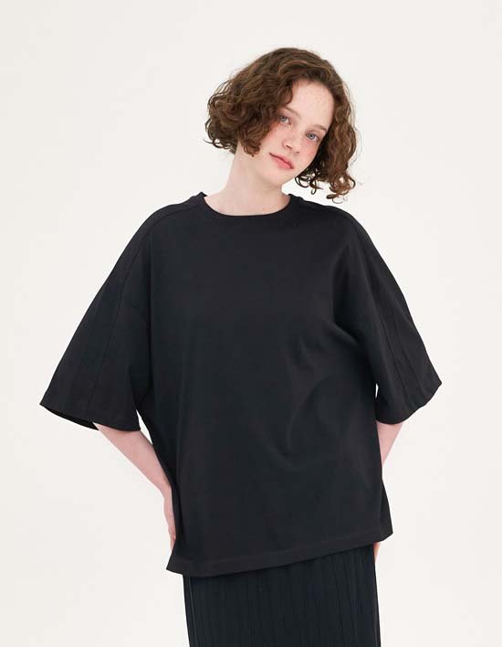 [세컨스킨] 심리스 아이스 코튼 루즈핏 반팔탑 2종(택1)