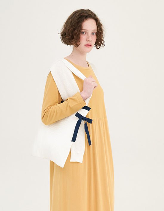 [세컨스킨] 부드러운 모달 긴팔 립조직 롱 드레스 6종 (택1)