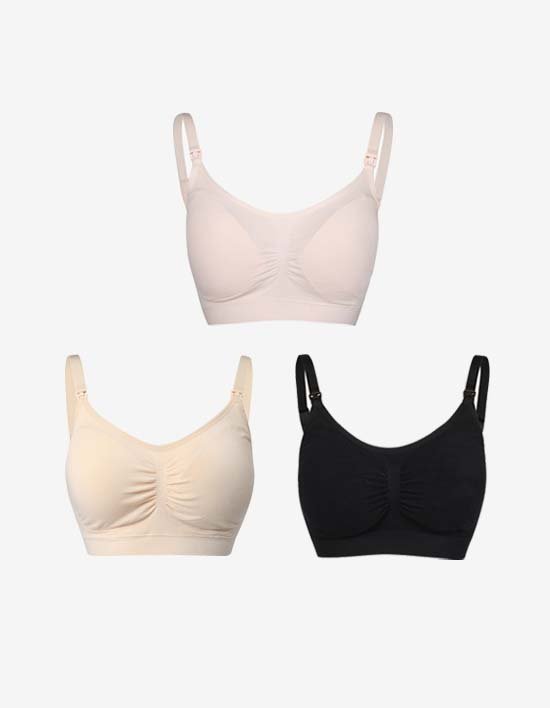 [세컨스킨] 심리스 임부 뱀부 베이직 수유브라 3종 (택1)