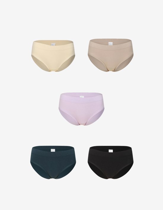 [세컨스킨] 심리스 뱀부 시그니처 삼각 팬티 5종 (택1)