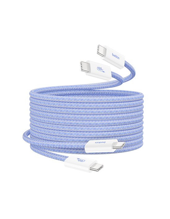 [벨킨] 60W C to C타입 브레이디드 고속 충전 케이블 1.5M 2팩 CAB018qc