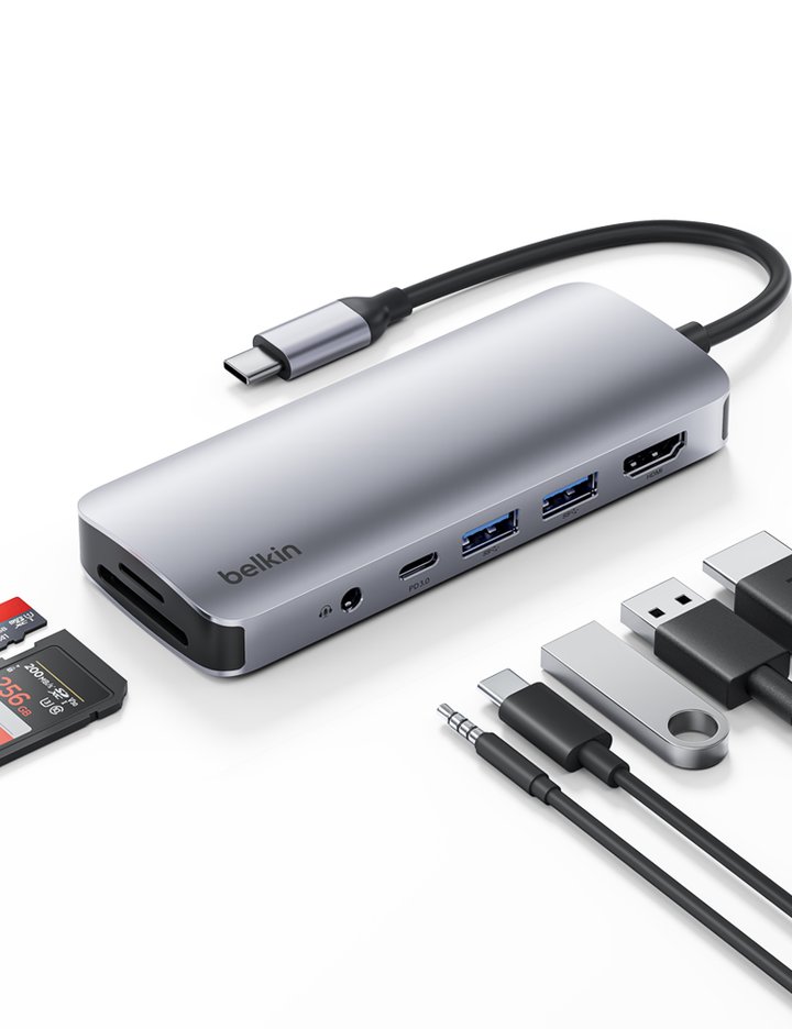 [벨킨] 7in1 USB-C타입 멀티 허브 4K 60Hz AVC009fq