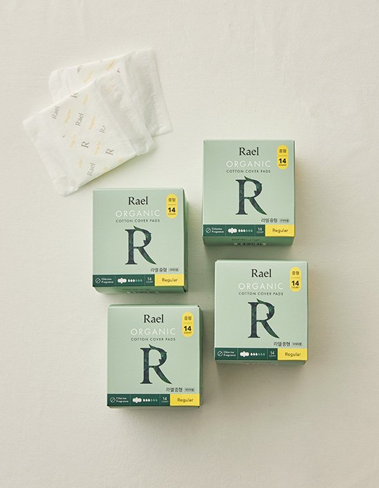 [라엘] 중형 생리대 14매 4팩 (중형 생리대 14매 4팩)