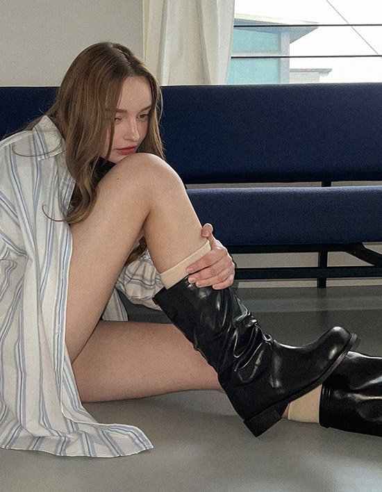 [레이지앤] Lien 슬라우치 미들부츠(3cm) _ ANL106I 1종