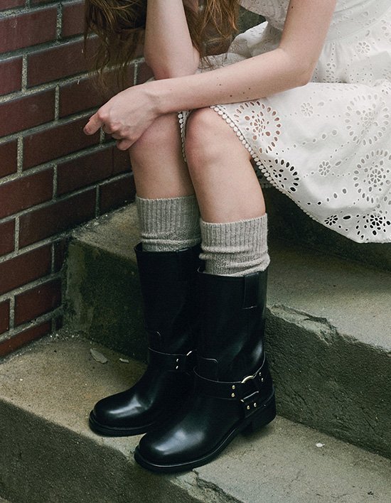 [레이지앤] Widi 버클 라이더 미들부츠(5cm) _ ANL204 l 2