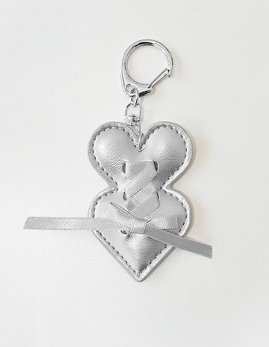 [두마딴] 더블하트 키링 실버