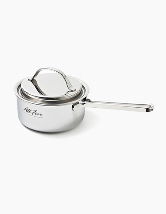 [한일스텐레스] 올파이브 통5중 스텐 편수냄비 16cm