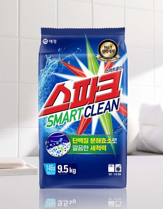 [스파크] 스마트 클린 분말세제 리필 9.5kg (단품)