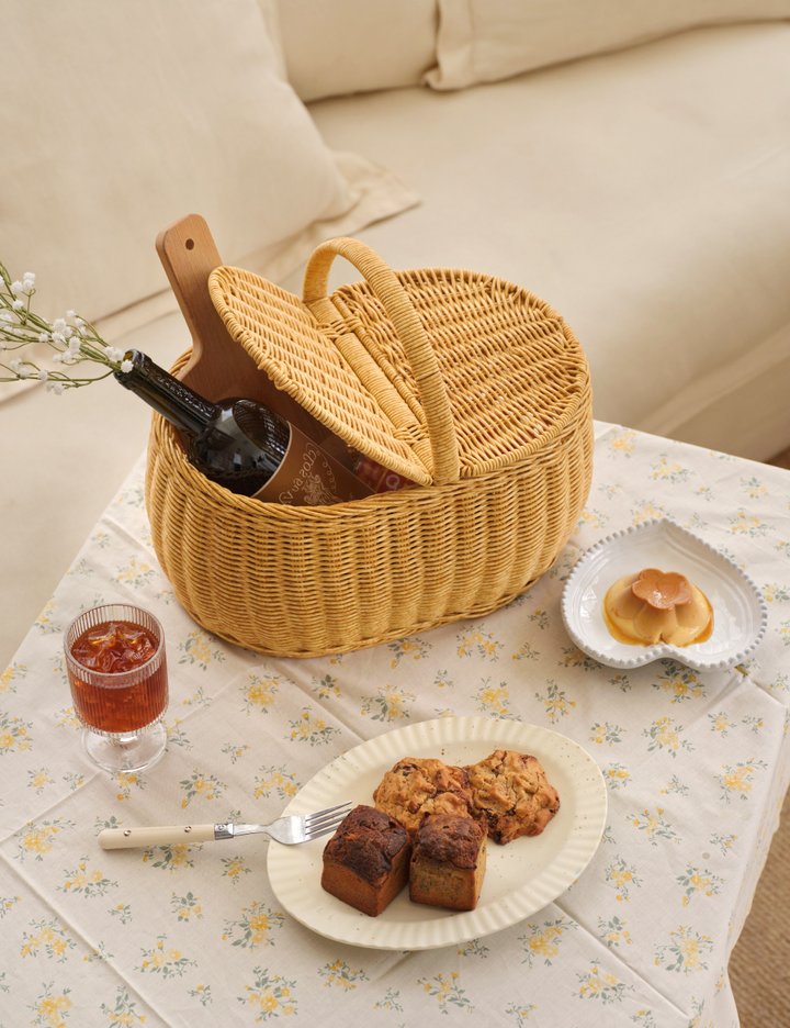 [하우스레시피] 플릿 라탄 피크닉 바스켓 3종 (택1)