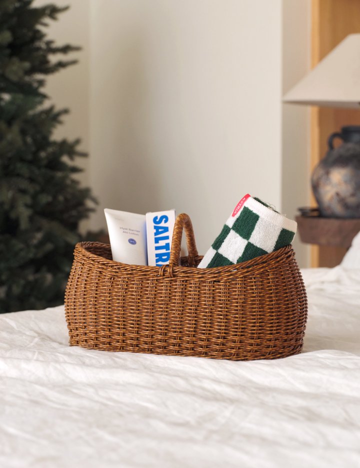 [하우스레시피] 블룸 라탄 피크닉 바스켓 낮은형 3종 (택1)