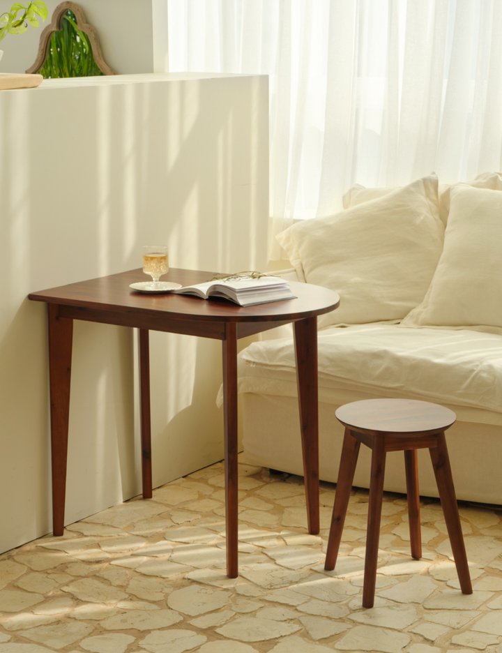 [하우스레시피] 에이든 티크 반타원 테이블