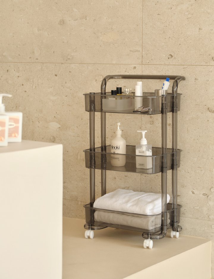 [하우스레시피] 루센트 3단 투명 트롤리 2종 (택1)