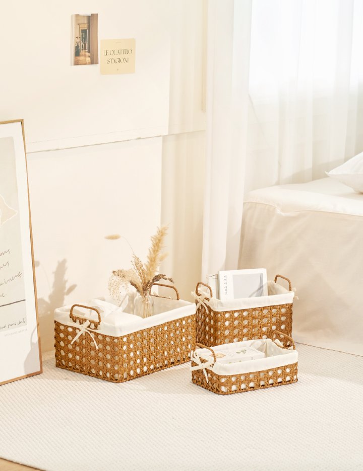 [하우스레시피] PP라탄 케인 바스켓 S/M/L 6종 (택1)