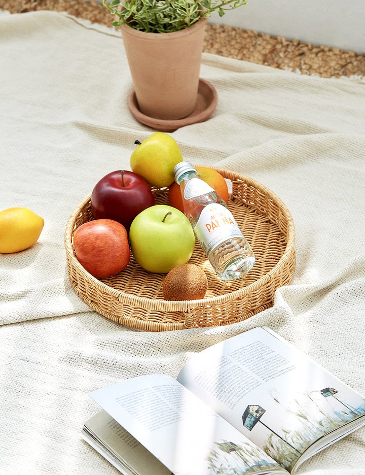 [하우스레시피] PP라탄 원형 트레이 3종 (택1)