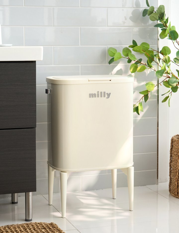 [하우스레시피] 밀리 이동식 푸쉬형 휴지통 35L