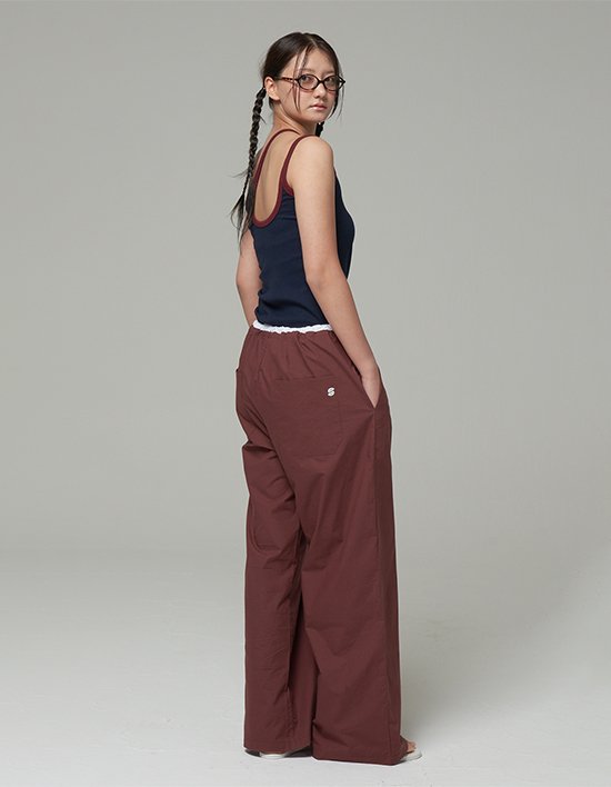 [SAAI] 데일리 코지 스트링 팬츠 브라운