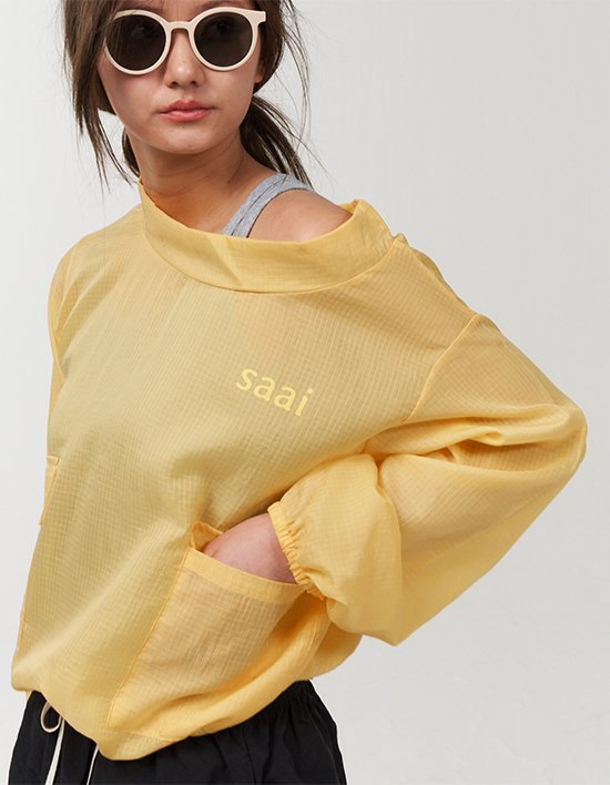 [SAAI] 프린티드 윈드브레이커 옐로우