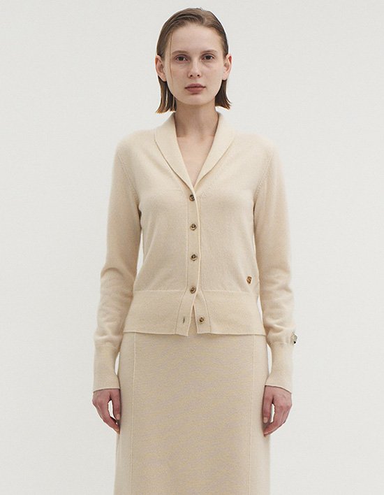 [소에타에르]캐시미어100% 엘리사 숄칼라 가디건_SCK231005