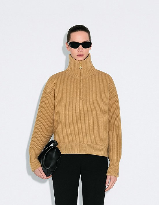 [소에타에르]캐시미어100% 자나 집업 풀오버 니트_SKZ231001