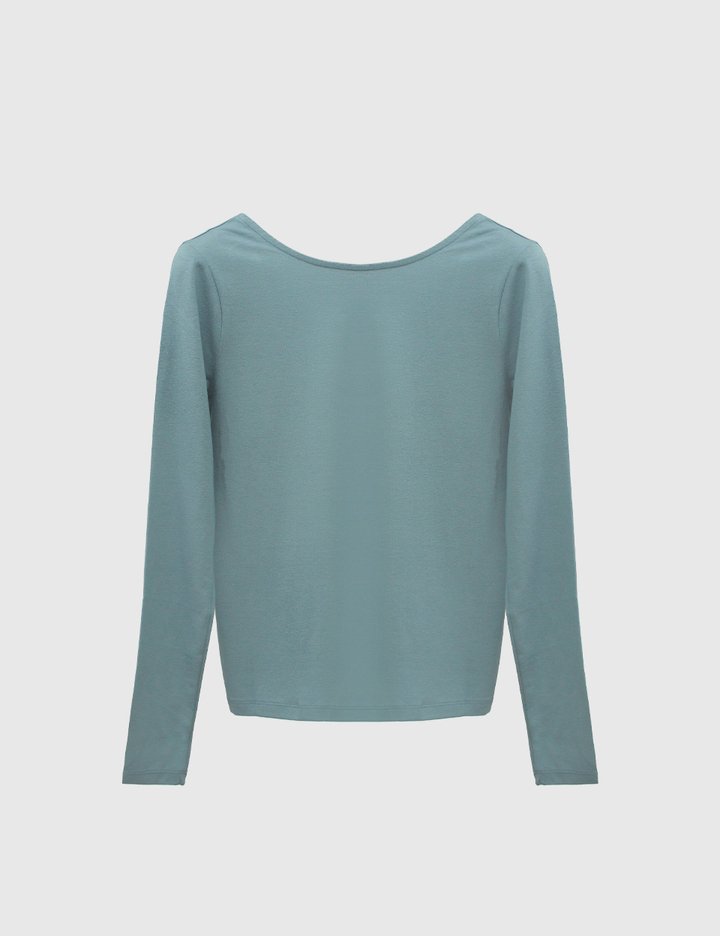 [로르서울]보트넥 모달 티셔츠_CBTS250701