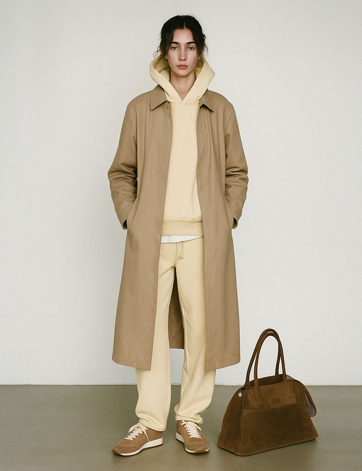 [로르서울]레글런 롱 트렌치코트_FVCT250901