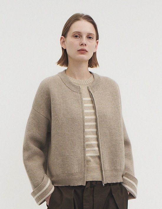 [소에타에르]캐시미어100% 라라 집업 재킷 _SKZ241001