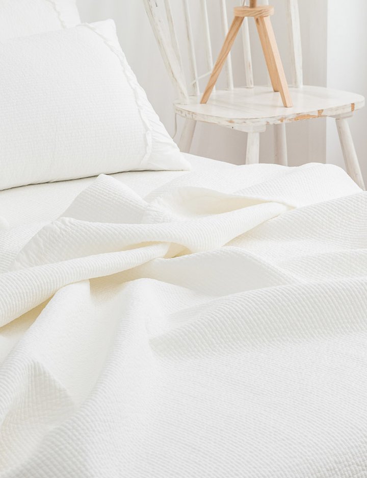 [샤이닝홈] 마인 서린 60수 순면 줄누비 여름 스프레드 S/Q 단품&세트 4종 (택1)