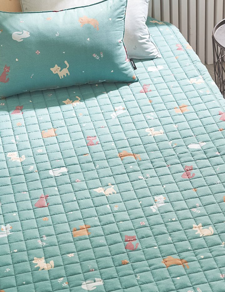 [샤이닝홈] 아밍 큐티냥이 세미마이크로 침대패드 S 3종 (택1)