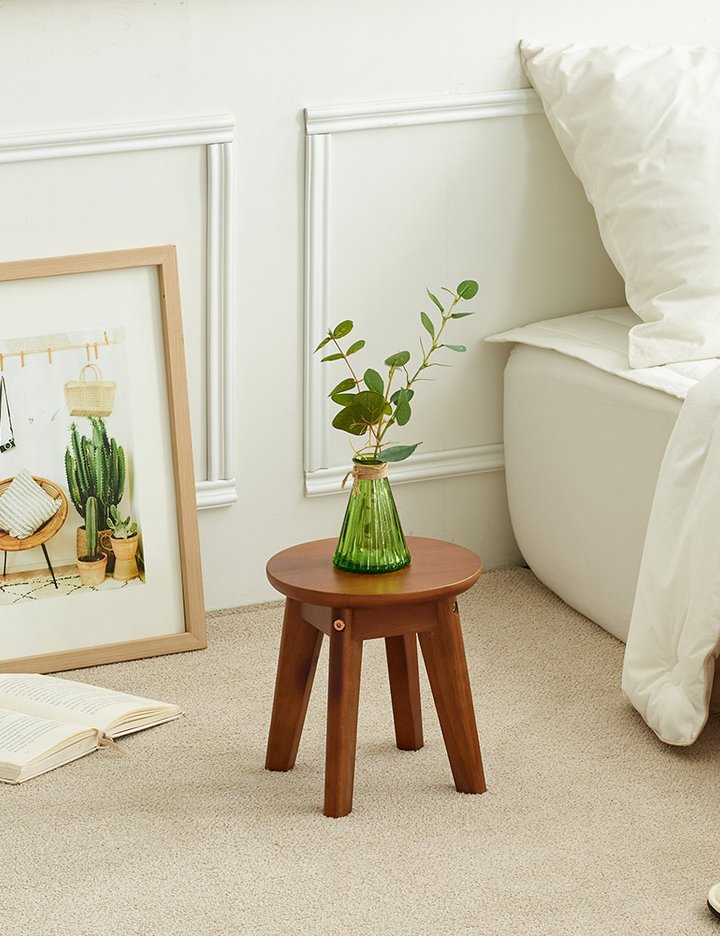 [샤이닝홈] 그루인 아망뜨 미니 원목 스툴 2type 4종 (택1)