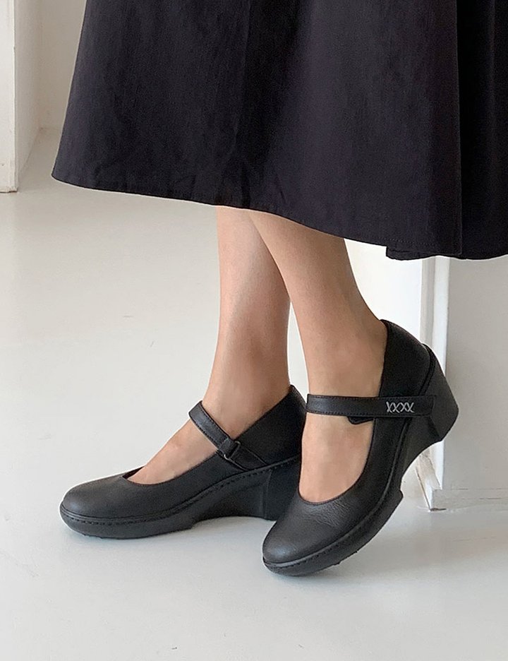 [지쎄] 천연가죽 웬디 메리제인 웨지힐 GIS-40290 3종 (택1)