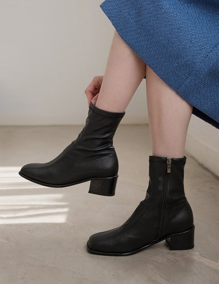 [지쎄] 천연가죽 헤일리 스판 앵클 부츠 GIS-44272 3종 (택1)