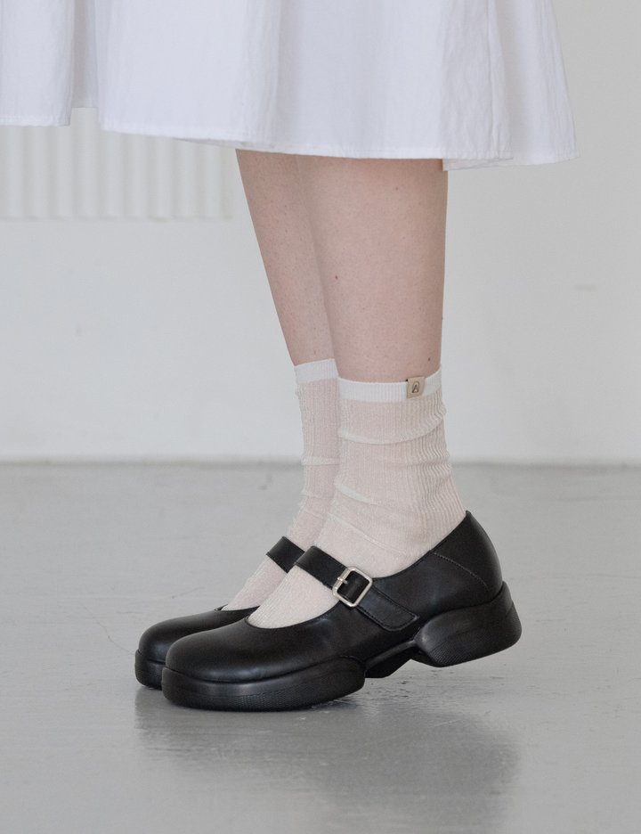 [지쎄] 천연가죽 도로시 플랫폼 메리제인 통굽 로퍼 GIS-46215 2종 (택1)