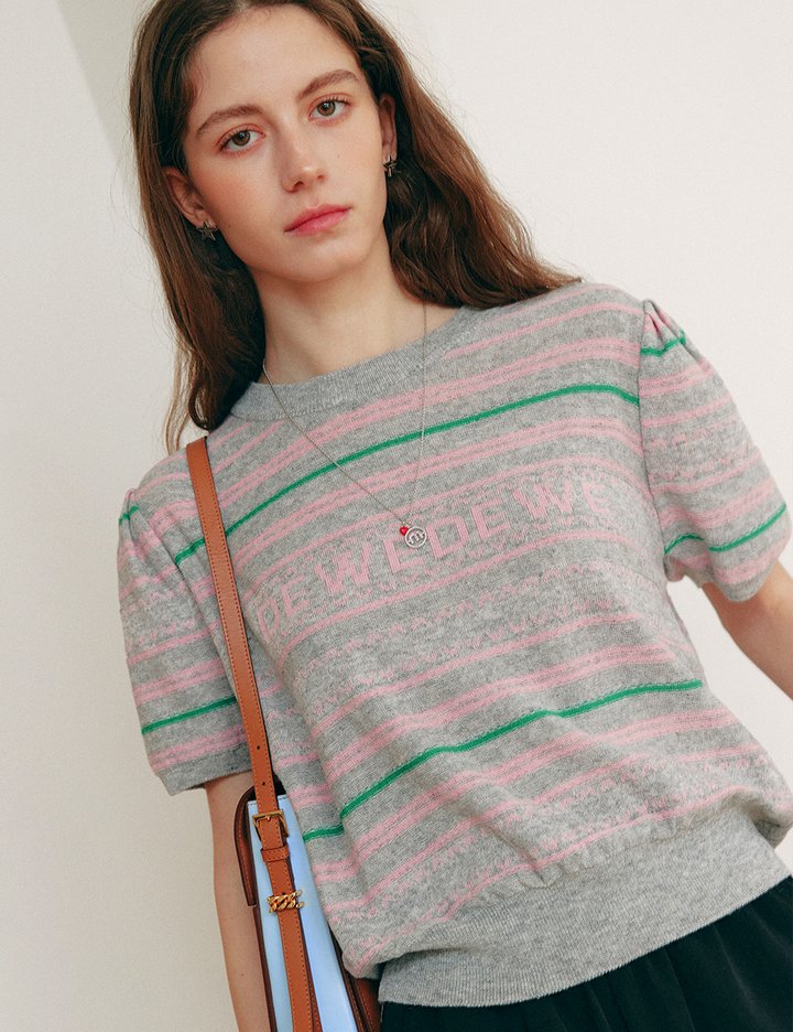 [듀이듀이] 멀티 컬러 니트_그레이