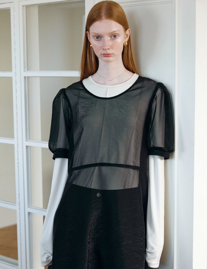 [듀이듀이] 시스루 드레스_블랙