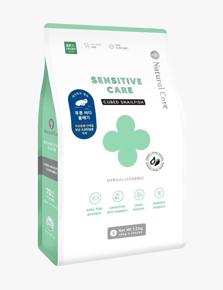 [네츄럴코어] 강아지 센시티브케어 바다물메기 사료(작은입자) 1.2kg (1.2kg)