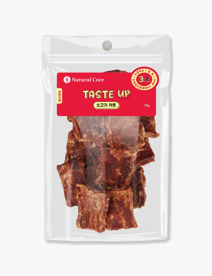 [네츄럴코어] DOG 테이스트 업 소고기 커트 70g (소고기 커트 70g)