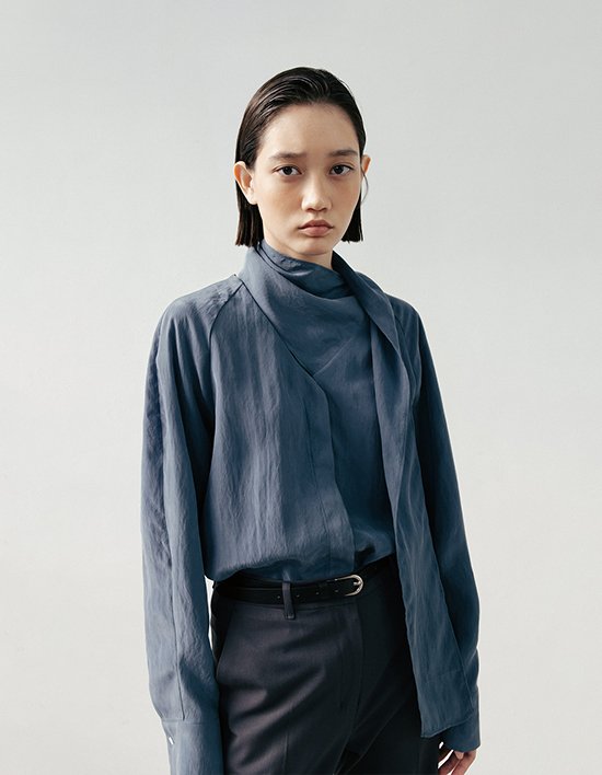 [HS] 가이아 스카프 넥 블라우스 2종 (택1)