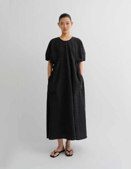 [HS] 바네사 볼륨 드레스 (블랙)