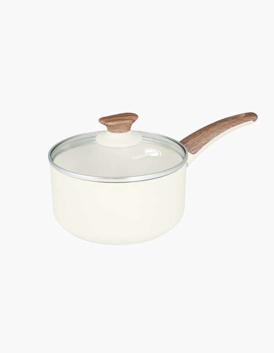 [그린팬] 우드비 세라믹코팅 편수 뚜껑 냄비 16cm (단품)