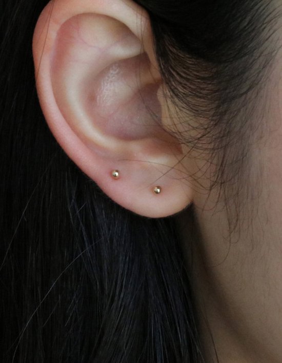 [레스이즈모어] 14K 골드 미니 귀걸이